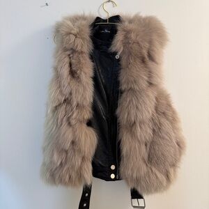 Faux Fur Leather Vest